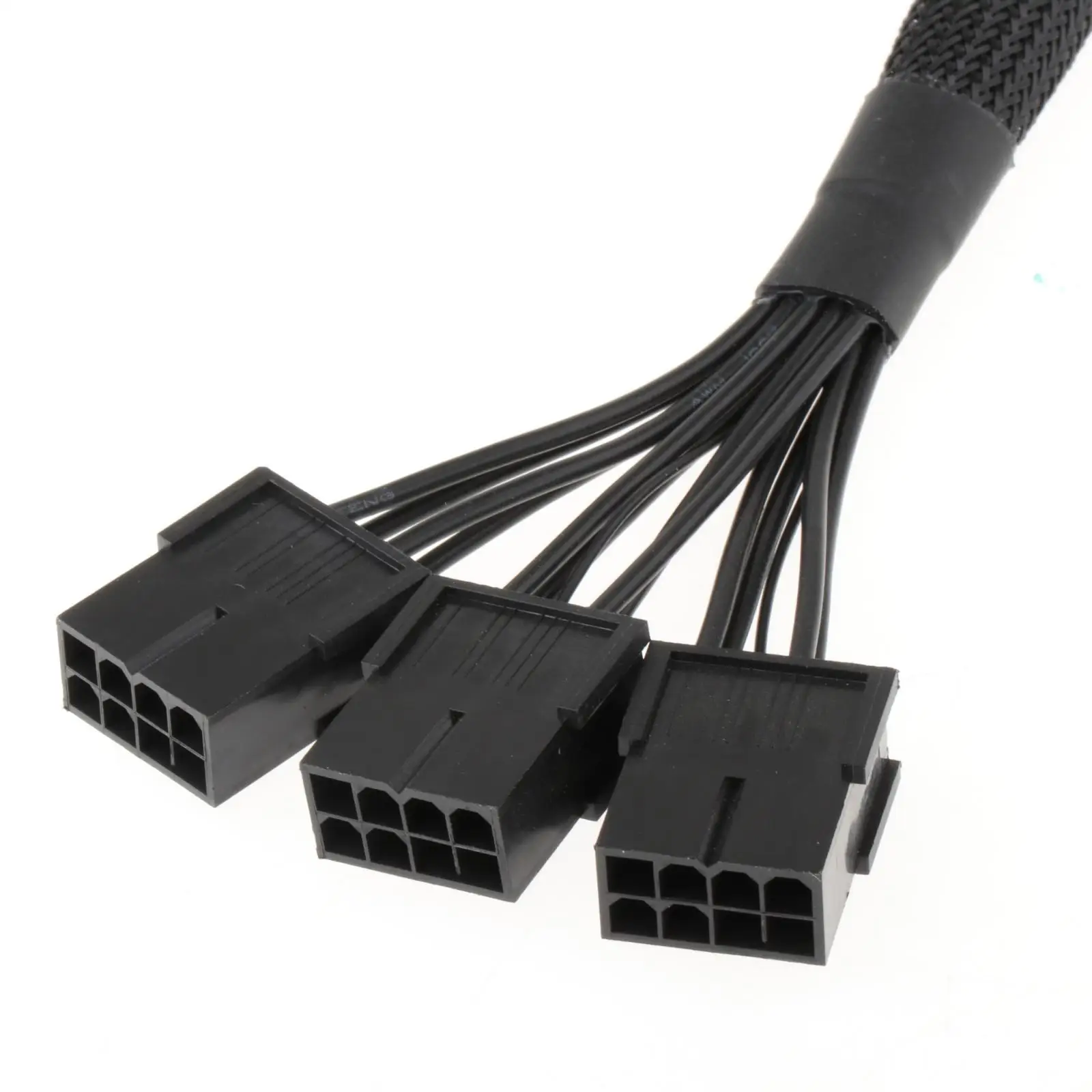 Sleeved PC Cable Extension 3x8pin to 16pin Pcie 5.0 12VHPWR 30cm Black for RTX 4090 Video Card
