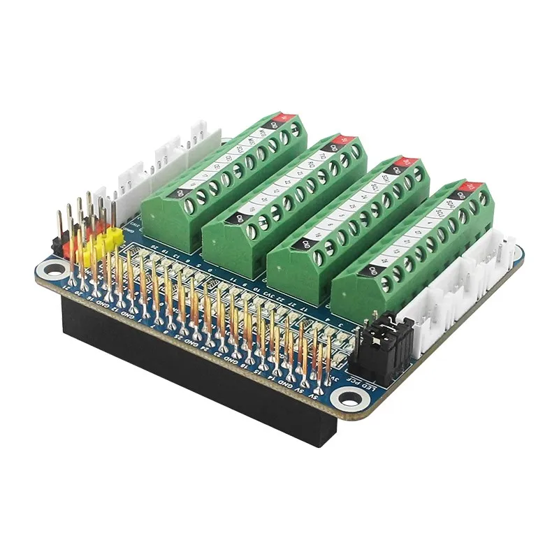 Raspberry Pi 5 GPIO Status LED Terminal Block Breakout Board HAT Test Expansion Board for Raspberry Pi 4B 3B+ 3B 3A+