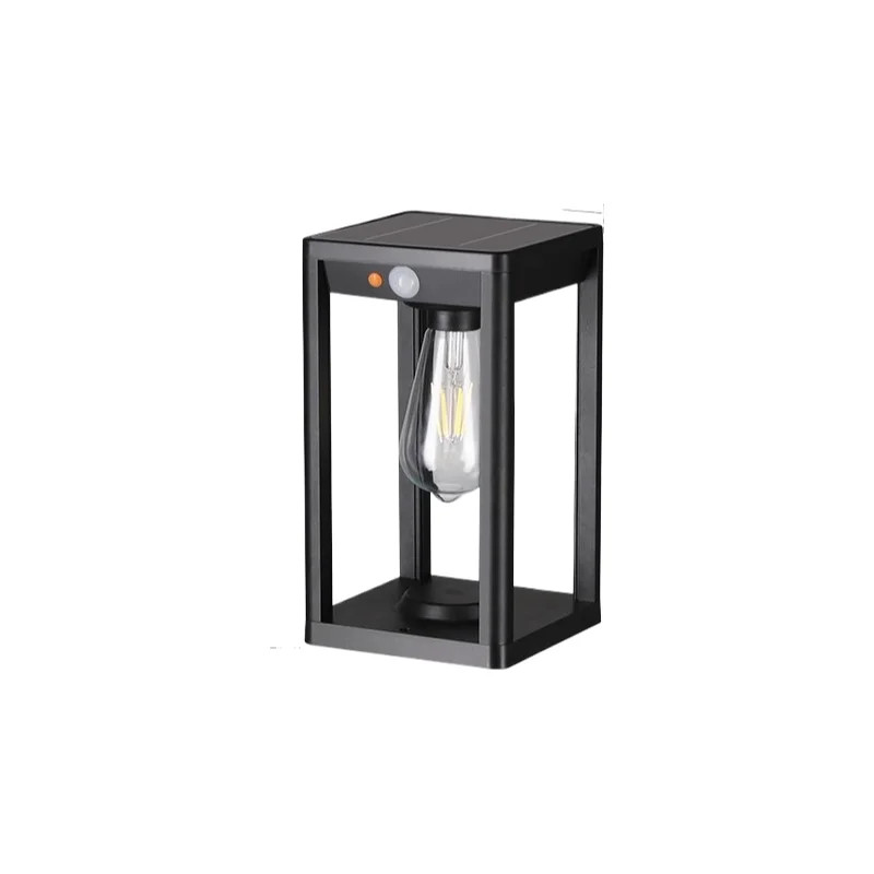 Wall Column Headlight New Solar Energy Home Outdoor Villa Courtyard Garden Courtyard Entrance Human-Sensing Small Pillar Light view 6