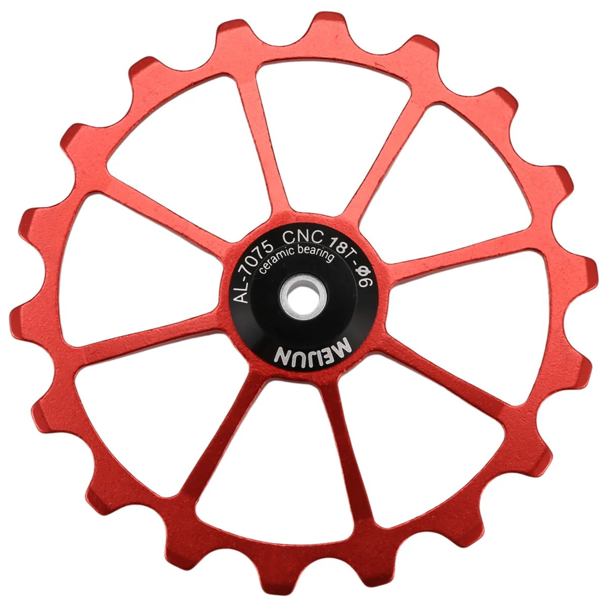

ABPO MEIJUN 18T MTB велосипедный задний переключатель жокей-колесо керамический подшипниковый шкив направляющий ролик для шоссейного велосипеда 4 мм 5 мм 6 мм (красный)