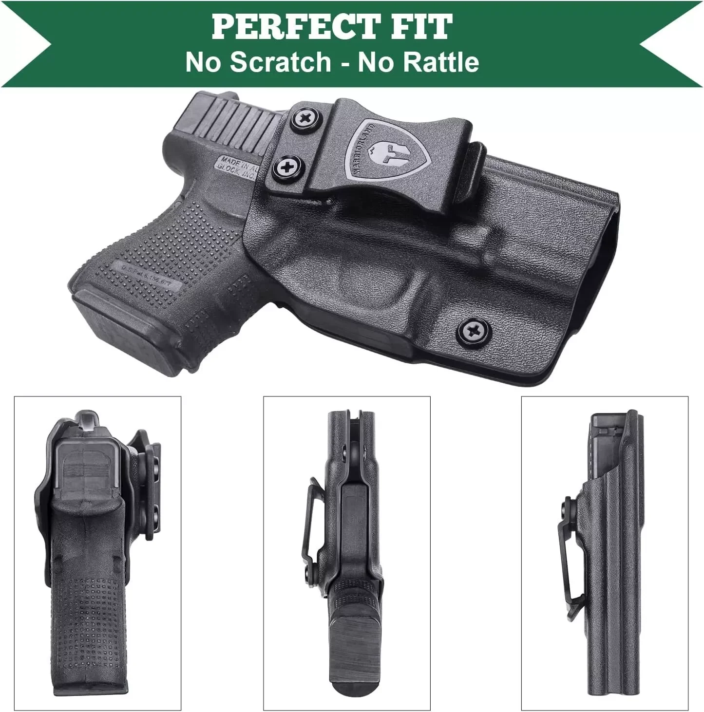 Подходит только кобура Glock G26 Gen (3-5) и Glock 27/33 Gen (3-4),KYDEX IWB, звук блокировки щелчка, закрепленная кобура для переноски. Правая рука Подходит только кобура Glock G26 Gen (3-5) и Glock 27/33 Gen (3-4),KYDEX IWB, звук блокировки щелчка, закрепленная кобура для переноски. Правая рука