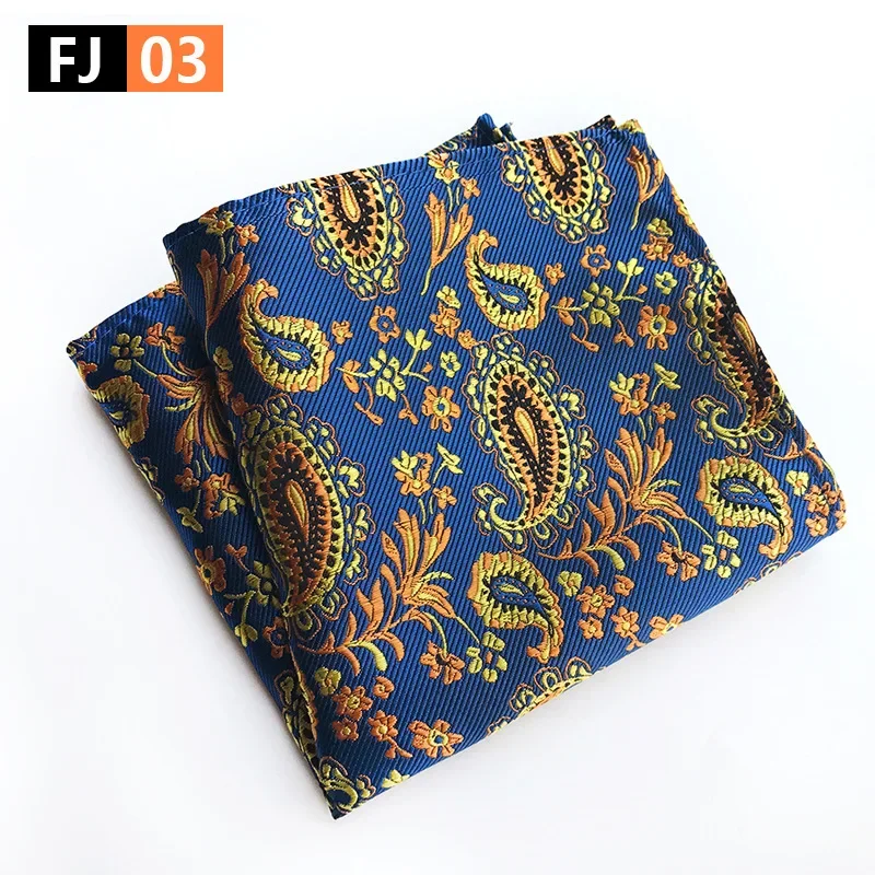 Men Polka Dot Handkerchief Paisley Flower Pocket Squares Suit Kerchief  Adult Napkin 25*25cm Hanky Accessory