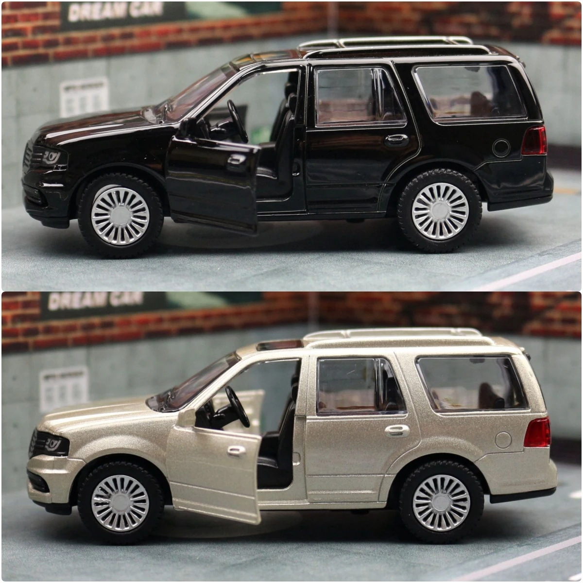 1/46 Lincoln Navigator SUV Toy Car Model For Children Diecast Metal Vehicle Miniature Pull Back Collection Gift Boy Match Box