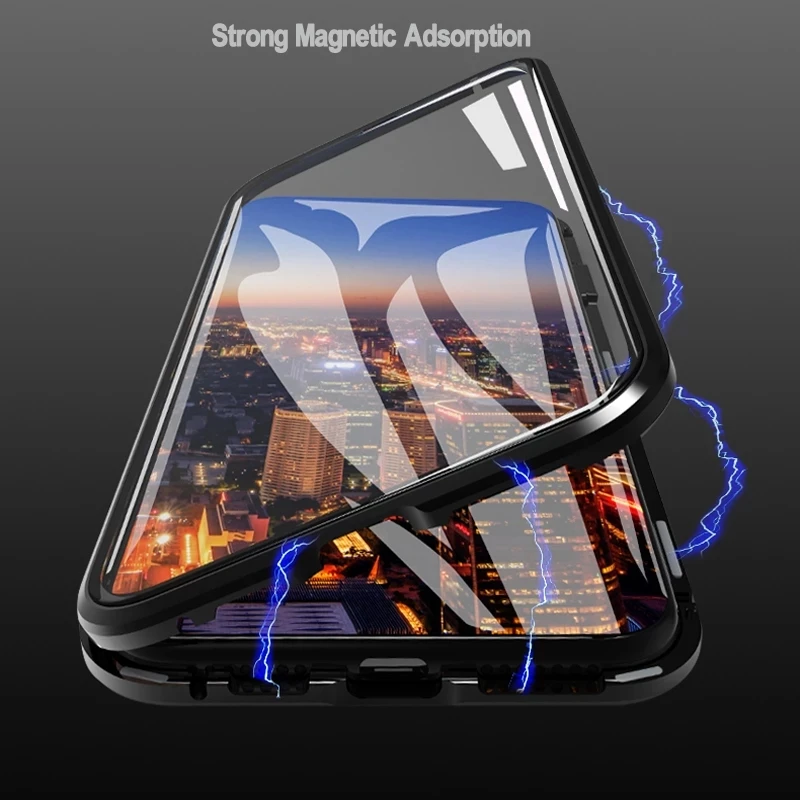 360 Full Protection Magnetic Case For Samsung A71 A51 A21S A52 A32 A12 S21 A50 S20 S21 S22FE Double Sided Glass Cases Cover
