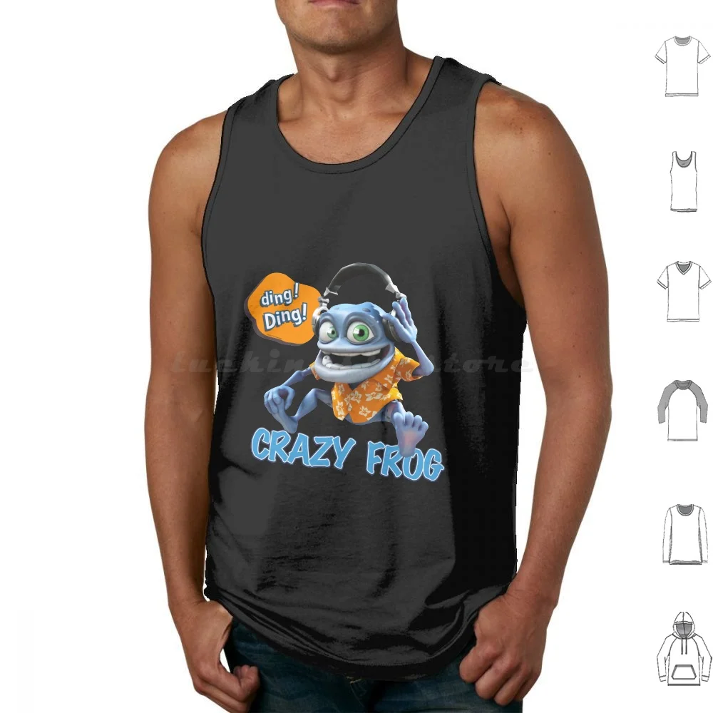 

Dj Crazy Frog-Ding Ding T-Shirt Tank Tops Vest Sleeveless Crazy Frog Axel F Dj Crazy Frog Dj