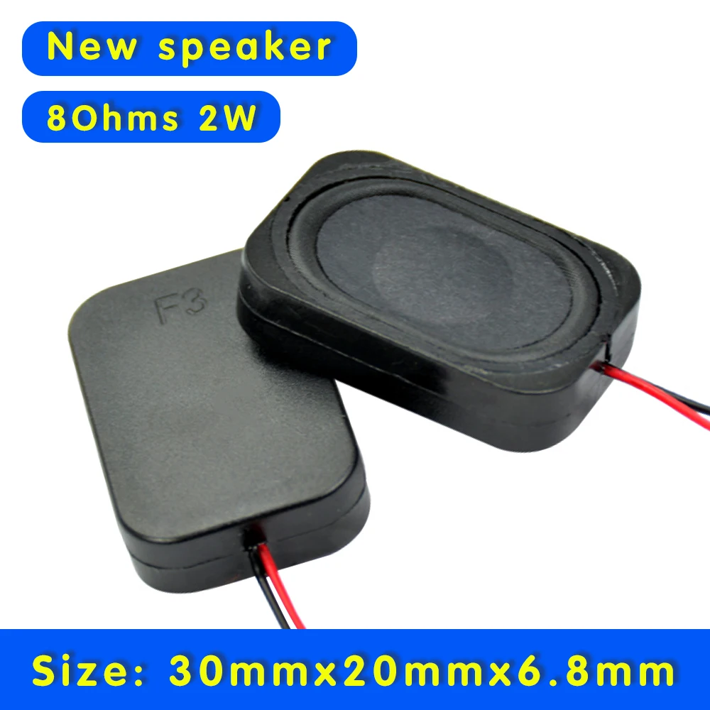 2Pcs Mini Portable Audio Speakers Unit 3020 8 Ohm 2W TV LED Cavity Sound Speaker DIY Home Theater Music Loudspeaker