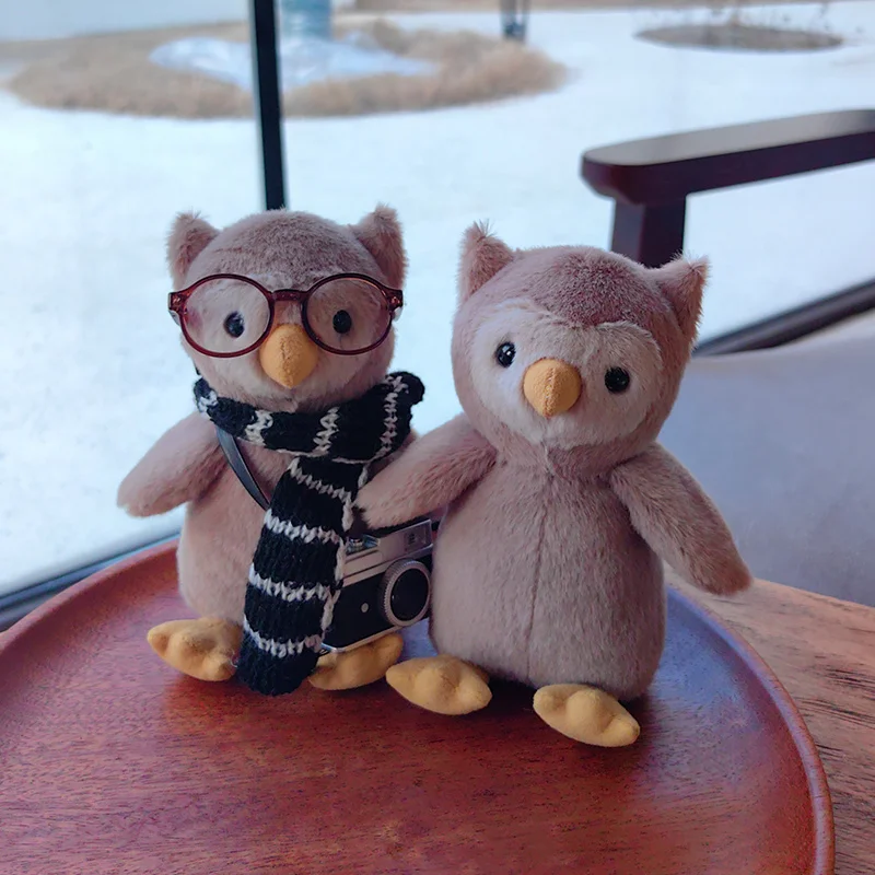 13/16cm Napett Owl Doll Plush Toy Glasses Owl Doll Children's Sleeping Doll Gift