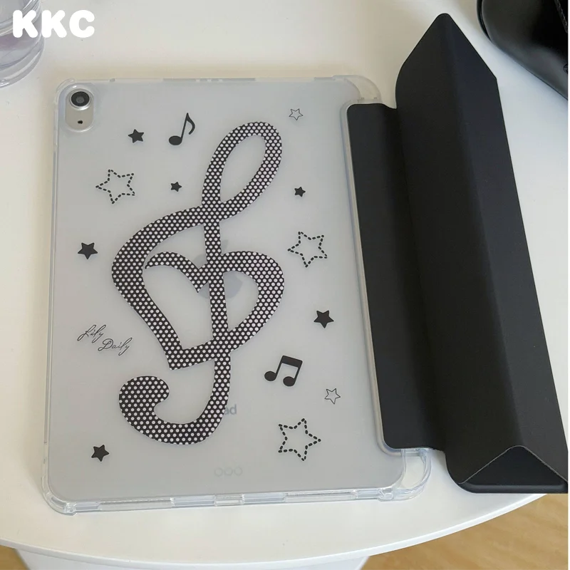 

Чехол Music Leopard Star новый черный корейский INS для iPad 9/8/7-го поколения 10.2 дюйма/iPad Pro 10/11-го поколения A16 2025/11 дюймов 2018-2025 2026 M4