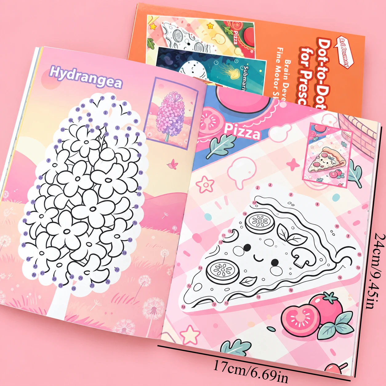 32 Pages Dot‑to‑Dot Coloring Book for Kids Connect The Dots Drawing Coloring Workbook Fine Motor Skill Educational Activity Book