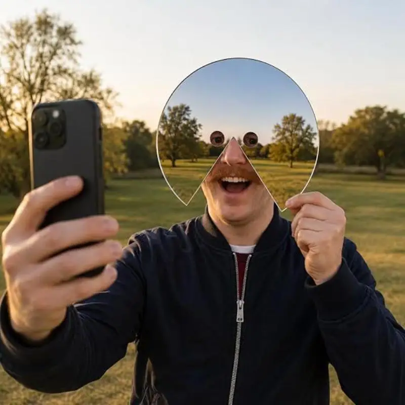 Mirror Face Mask With Hilarious Mirror Effect Lightweight Design Perfect For Prank Party Gag Gift For Prank Lovers