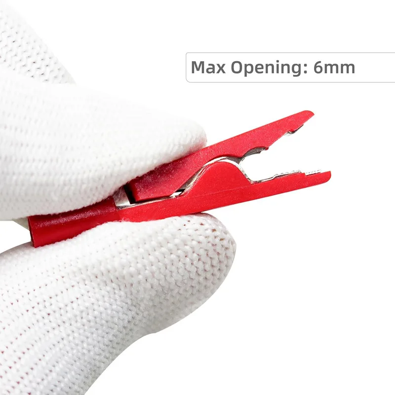 Multimeter Crocodile Clamp Universal 2mm Plug Pure Copper Insulated Capacitor Clamp Laboratory Electrical Testing Probe Clamp
