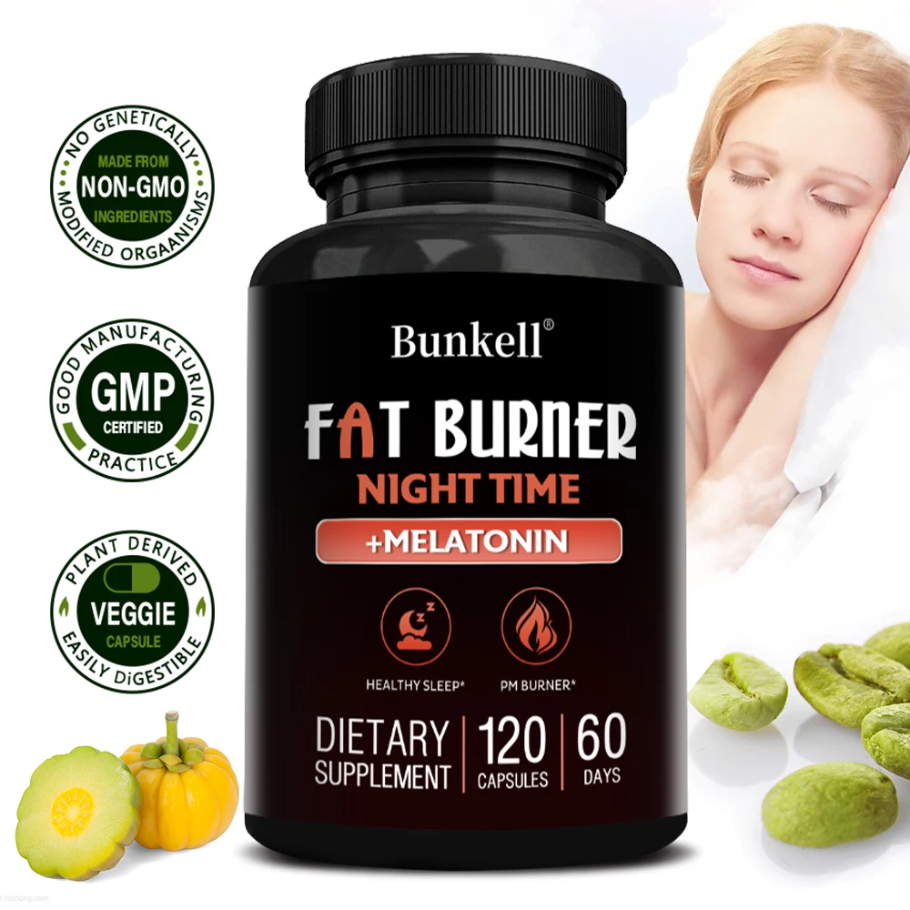 Fat Burning Supplement + Melatonin Supplement - for Sleep, Muscle, Metabolism and Weight Management,Boost Metabolism