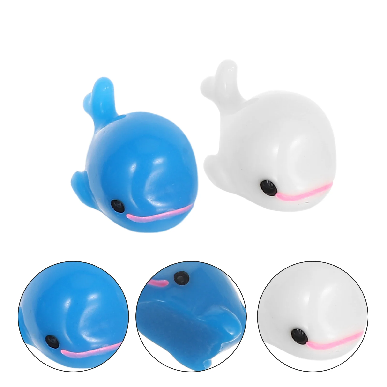 

24pcs Mini Landscaping Ornaments Resin Dolphin Figurines Garden Yard Decor Hawaii Party Bonsai Layout Props Micro Embellishment