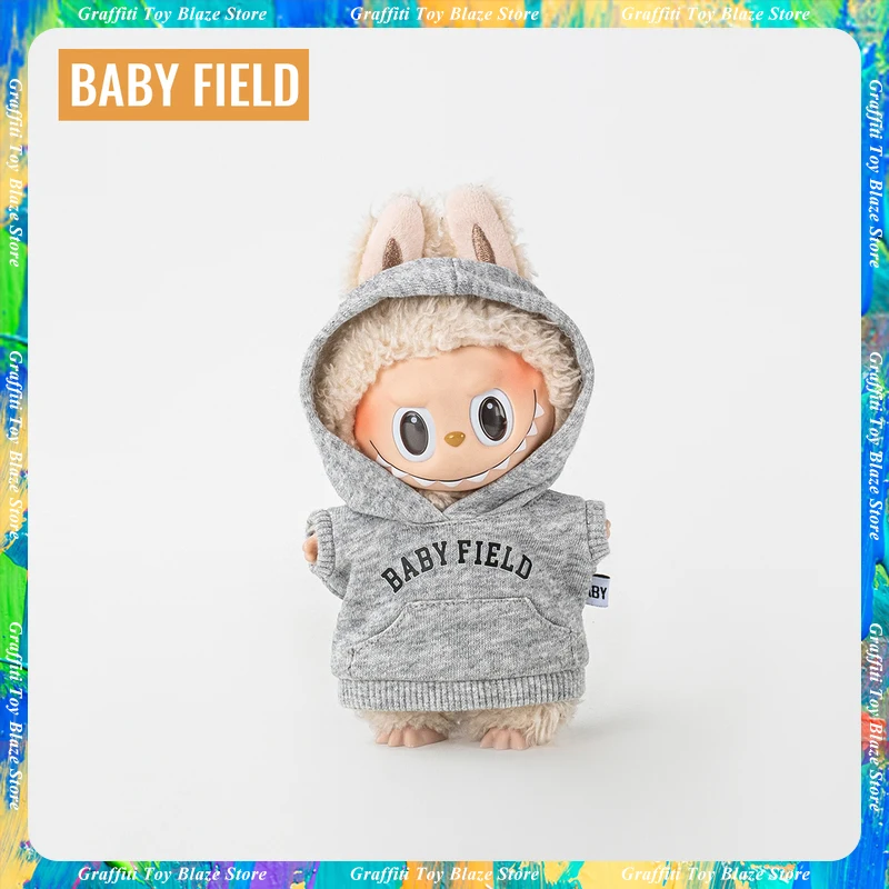 

Baby Fileld For Labubu Logo Sweatshirt 17cm Doll Macaron Color Clothing Soft Plush Toy Comfortable Baby Field Cloth Dolls Outfit