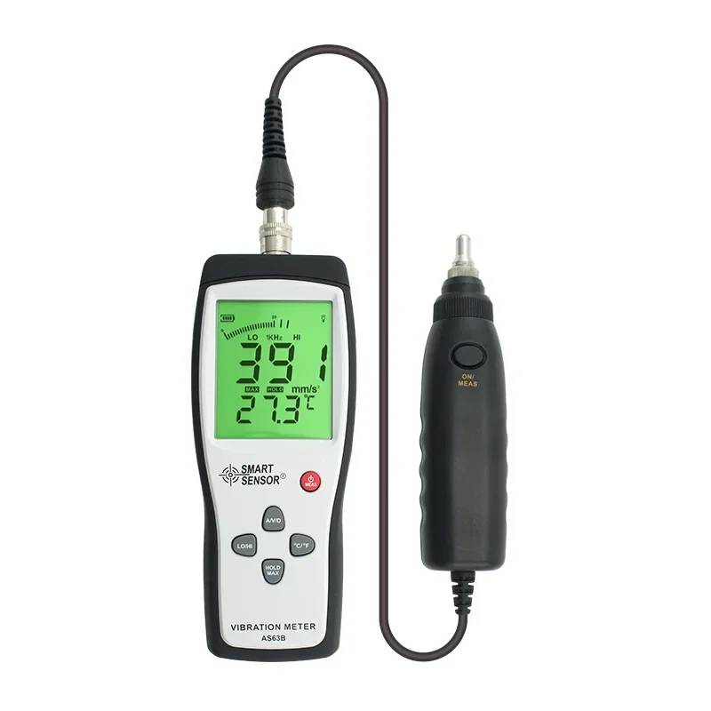 HEDAO AS63B Portable Vibration Meter Digital Handheld Motor Vibration Tester Meter 0.001~199.9mm