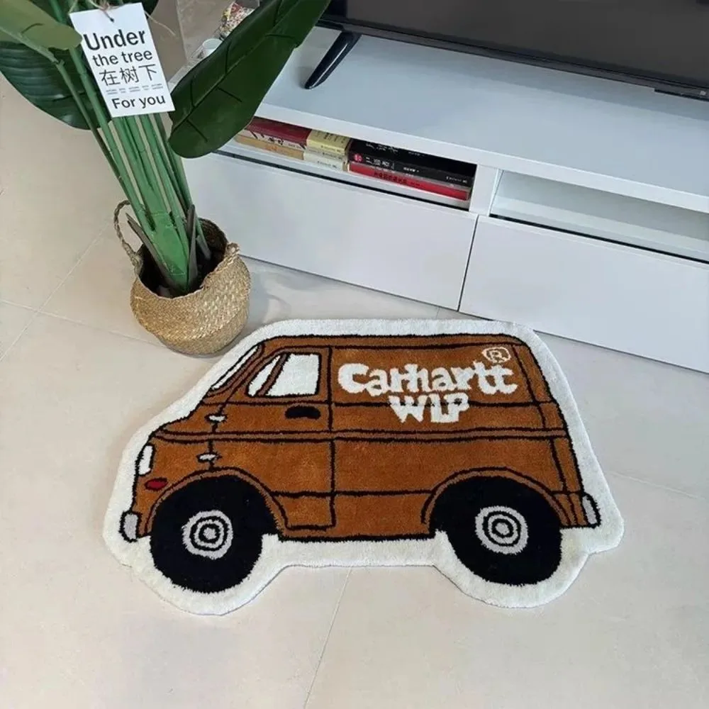 VIKAMA Tapis de salon en peluche douce, antidérapant pour chambres à coucher, tapis de sol de voiture, tapis de décoration pour la maison, tapis lavable en machine