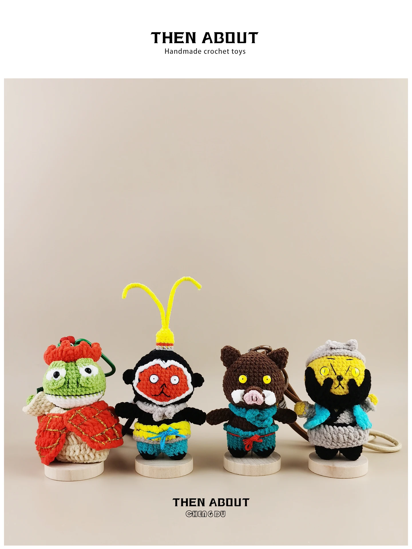 Thenabout Small Monster Doll Backpack Bag Charm School Bag Accessory Unisex Cartoon Animal Style Hanging Decoration