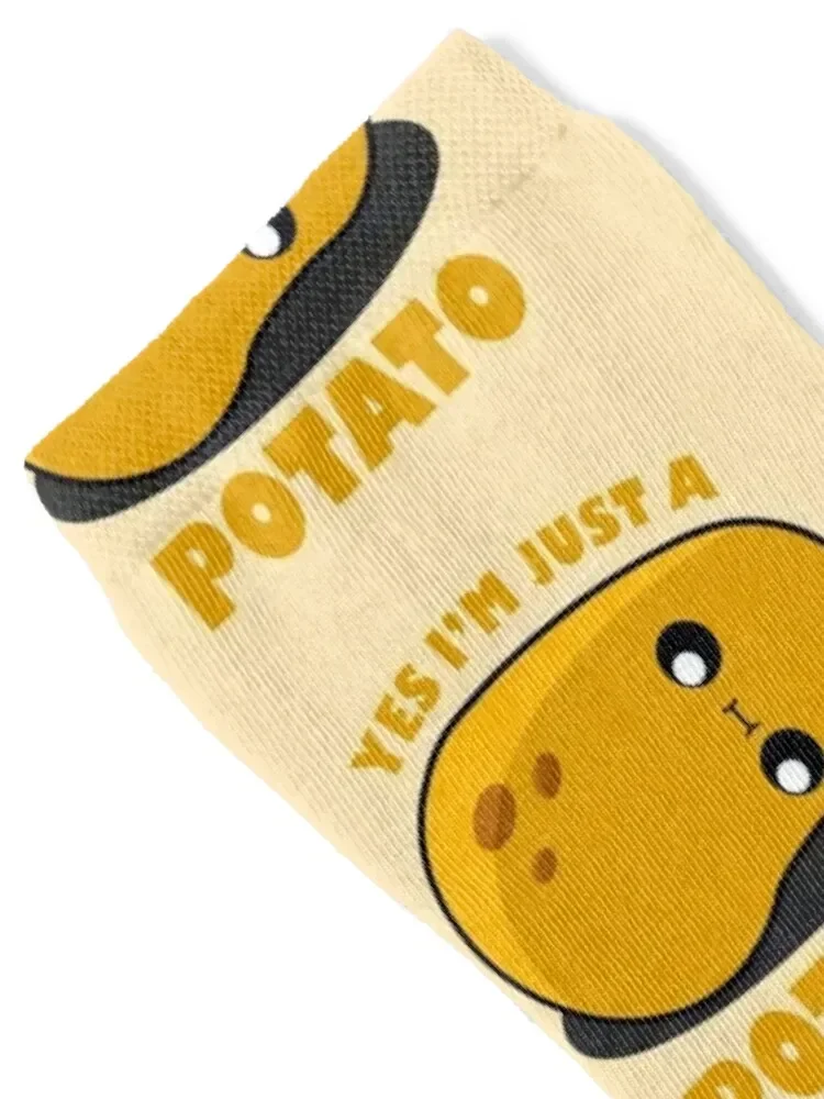 Cute Cartoon Potato || Yes I'm Just a Potato || Kawai Socks custom sports christmass gift Socks For Man Women's