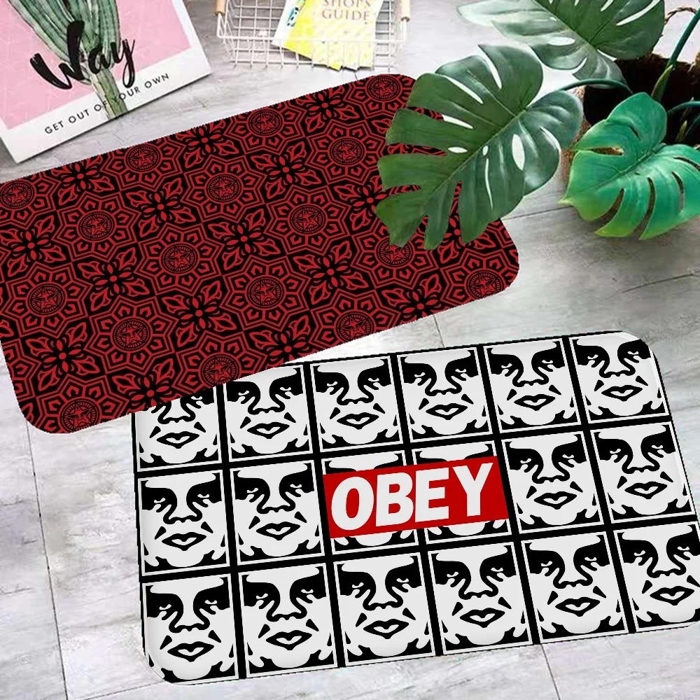 

O-Obey Hallway Carpet Non-Slip Laundry Room Mat Laundry Decor Balcony Child Living Room Bedside Area Rugs