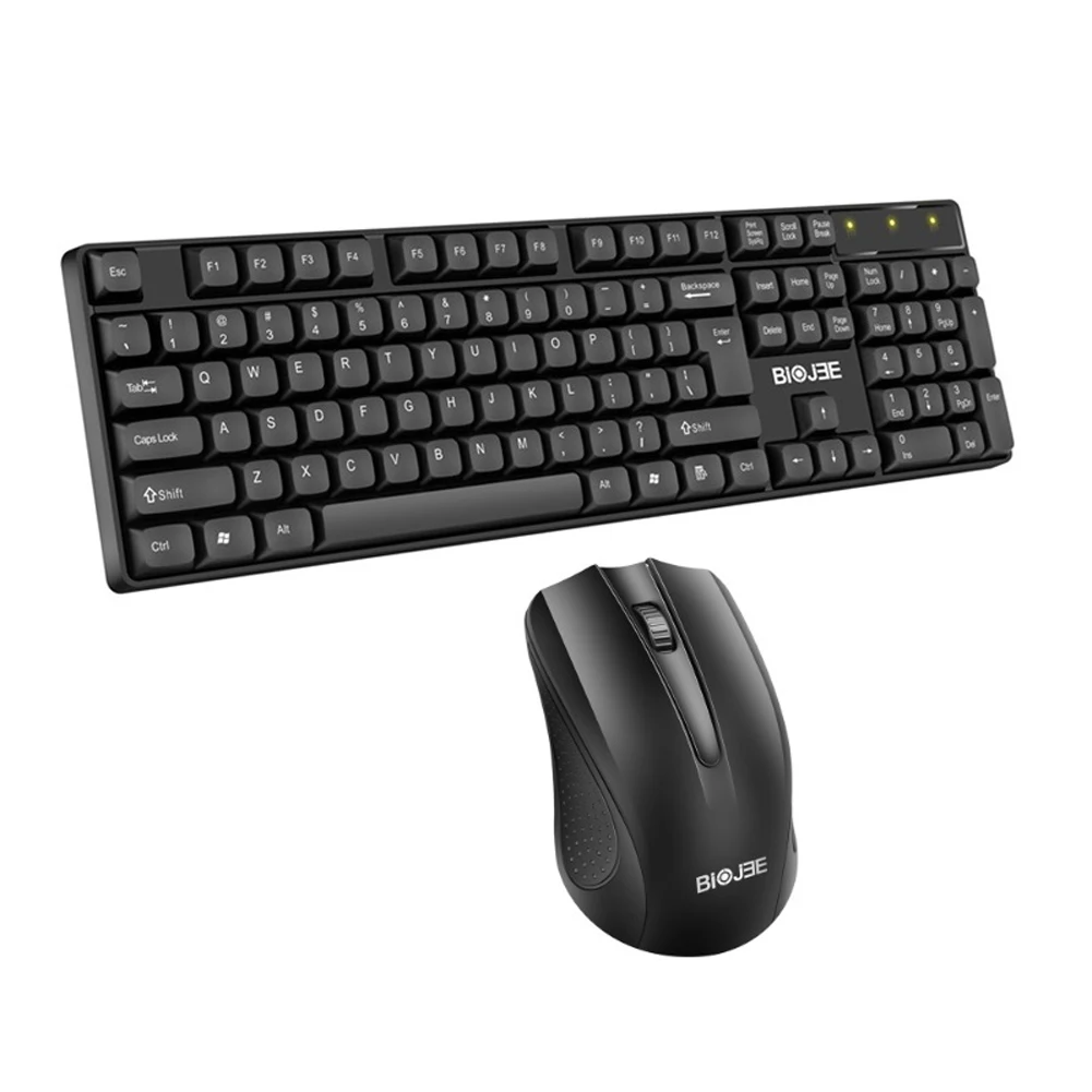 2024 New 2.4G Wireless Keyboard and Mouse Combo USB Receiver Silent Full-Size Mouse and Keyboard Set For Game PC Player