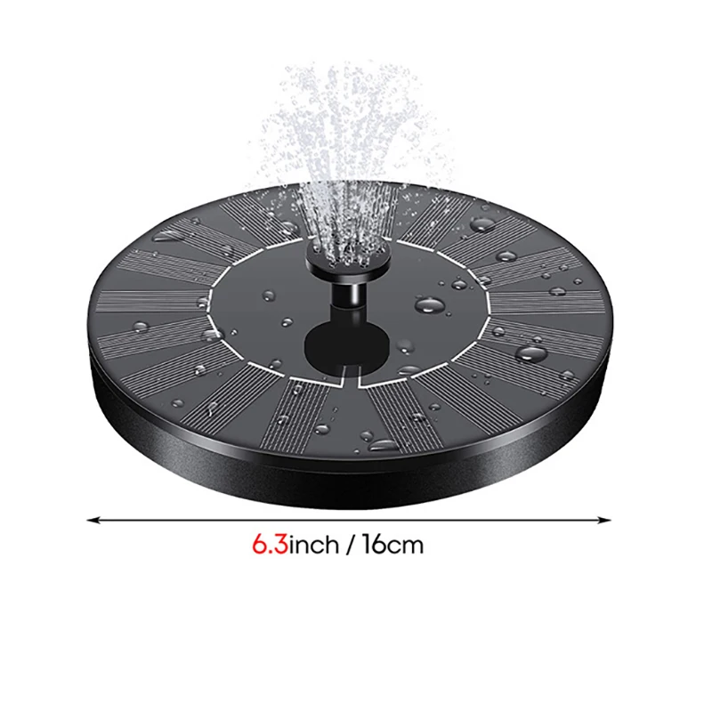 NONE Mini Solar Wasser brunnen Pool Teich Wasserfall Brunnen Garten Dekoration Outdoor Vogel Bad Solar betriebenen Brunnen schwimmendes Wasser 3