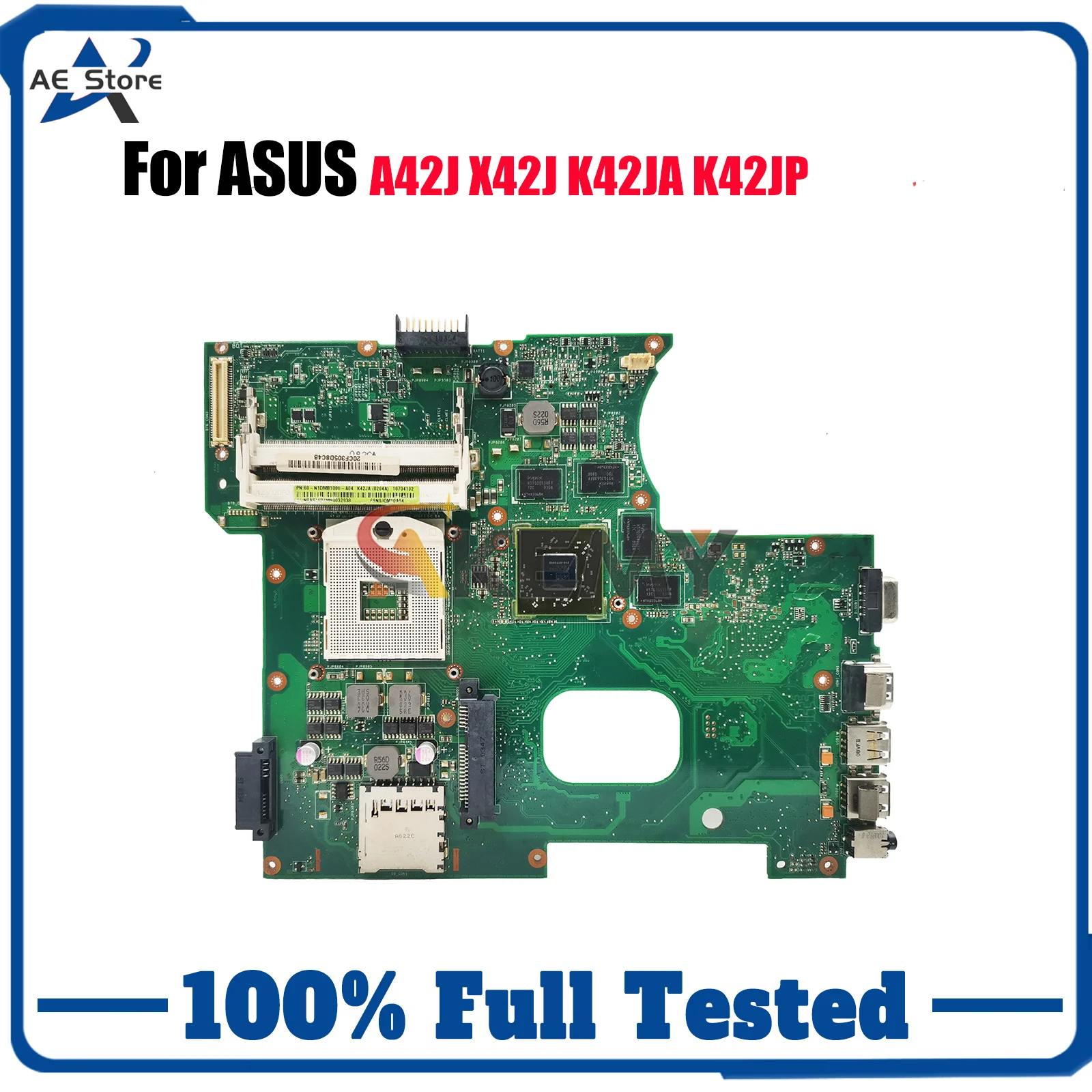 

K42JA Laptop Motherboard For ASUS K42JY K42JP K42JZ K42JA K42JE X42J A42J K42JR K42JC K42JZ K42J Mainboard 100% tests fast ship
