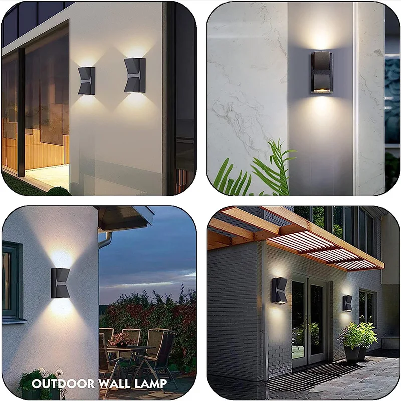 Luz Led de pared en forma de K para exteriores, lámpara de pared Interior impermeable IP65, 5W, 12W, luces para porche, jardín, terraza, balcón,