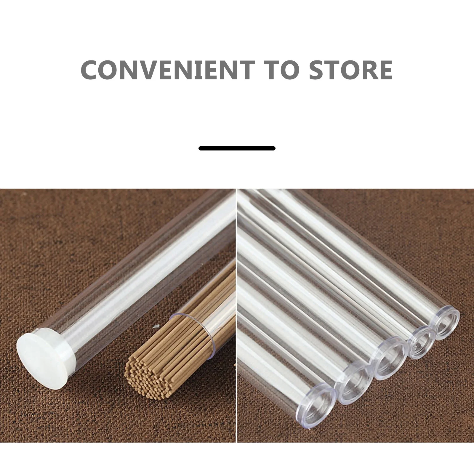 

6pcs Incense Stick Tube Transparent Acrylic Storage Barrel Stick Holder Travel Aromatherapy Accessories Lightweight