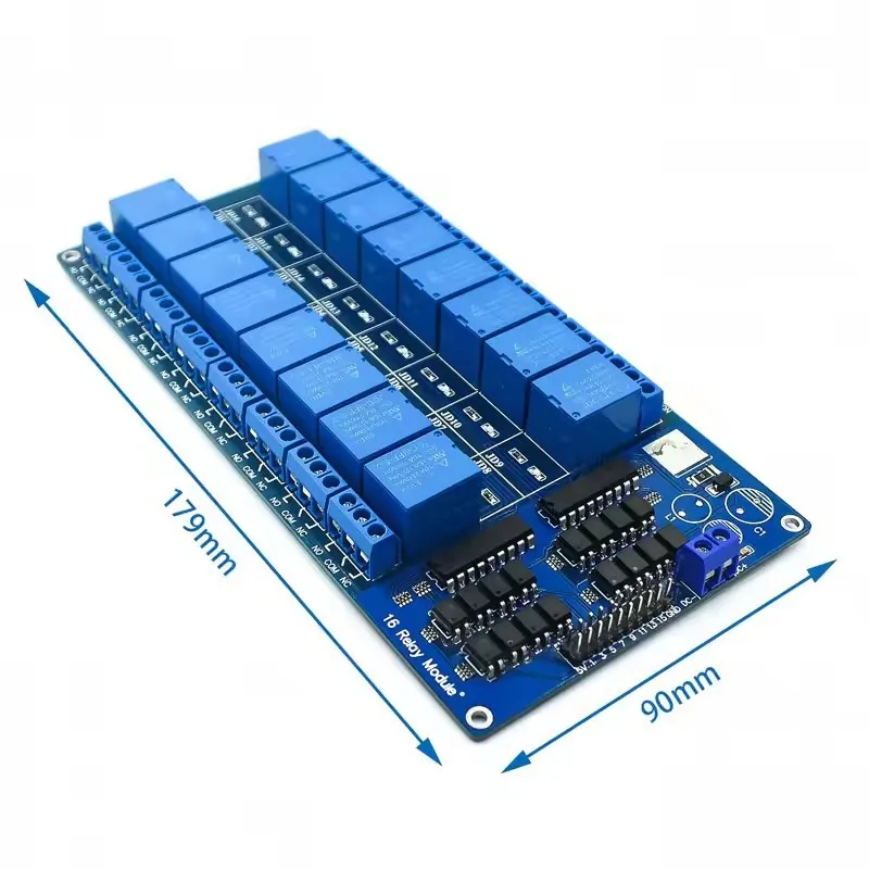 16Circuit Relay Module 5V 12V Control Panel With optocoupler tapeLM2596Power Supply Relay