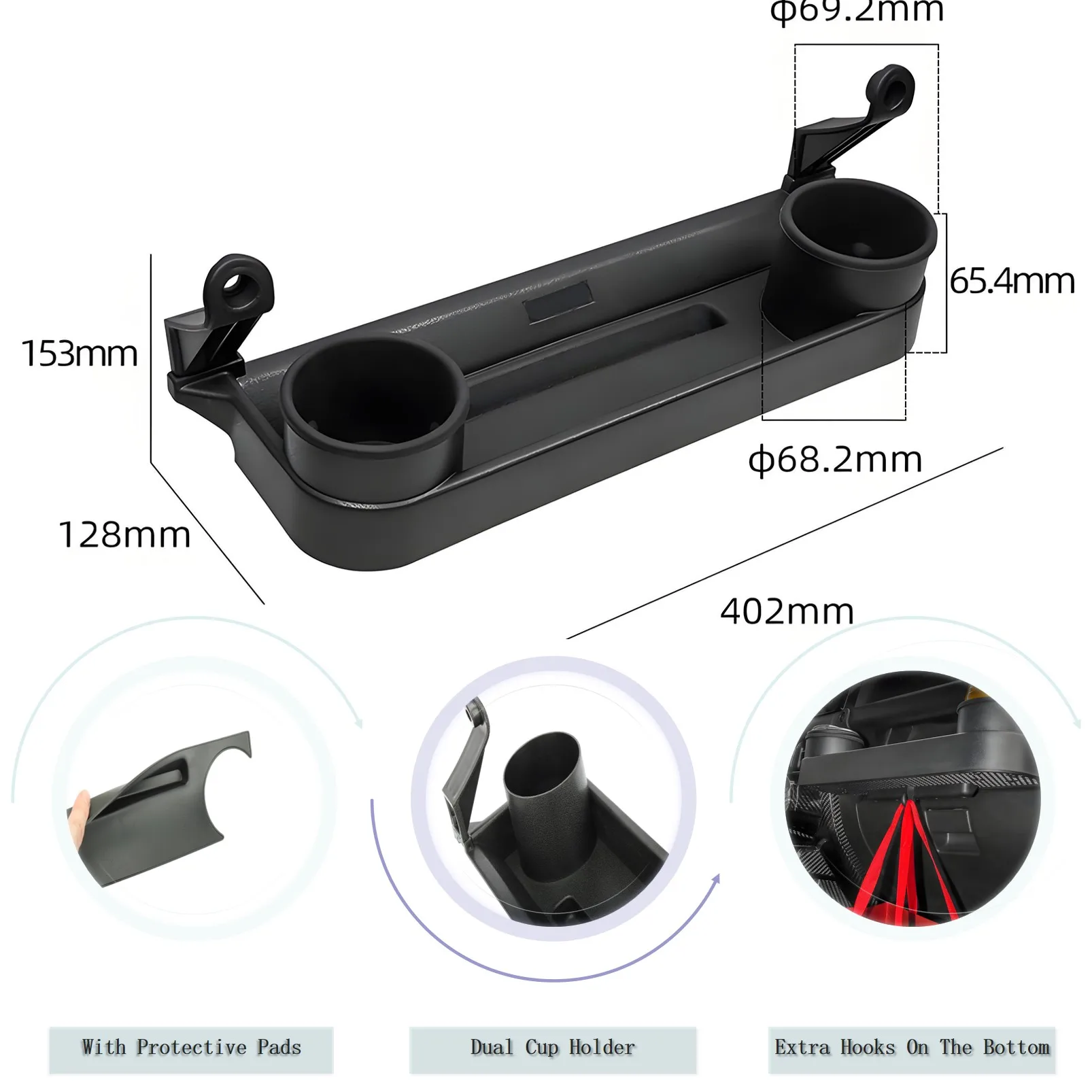 Car Co-pilot Handle Expansion Storage Box Tray Cup Holder Phone Stand Organizer for Suzuki Jimny JB64 JB74 2019-2025 Accessories