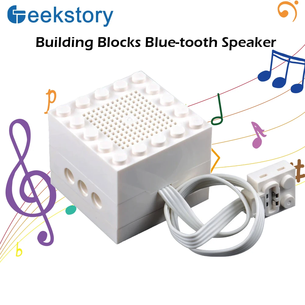 

Building Block Blue-tooth Speaker Sound Module MOC Parts Creative Music Playable Blocks for Cars Trains Compatible with Legoeds