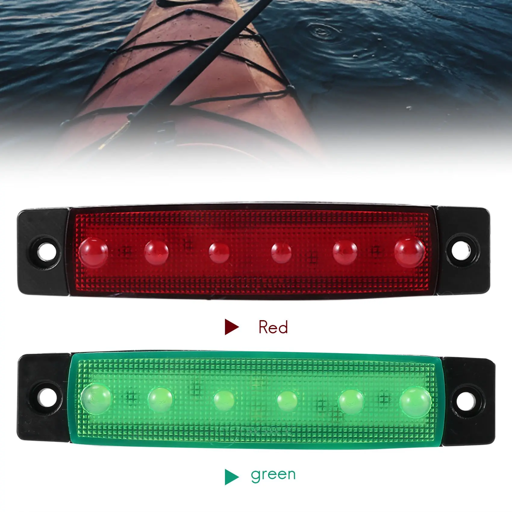 Durable-4Pcs Red Green Boat Navigation LED Lights Stern Lights Boats Starboard Light 12V