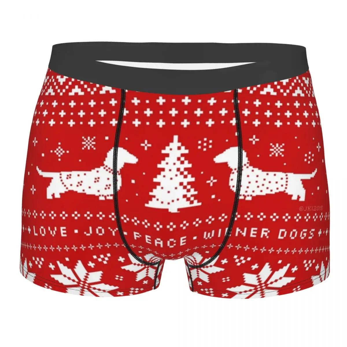 Dachshund Dog Christmas Holiday Boxer Shorts For Men 3D Print Male Animal Pet Underwear Panties Briefs Soft Underpants