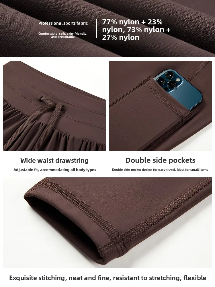 Calças de yoga de cintura alta calças de fitn femininas com faixa de levantamento de bunda ket esportes apertados calças compridas falso conjunto de duas peças