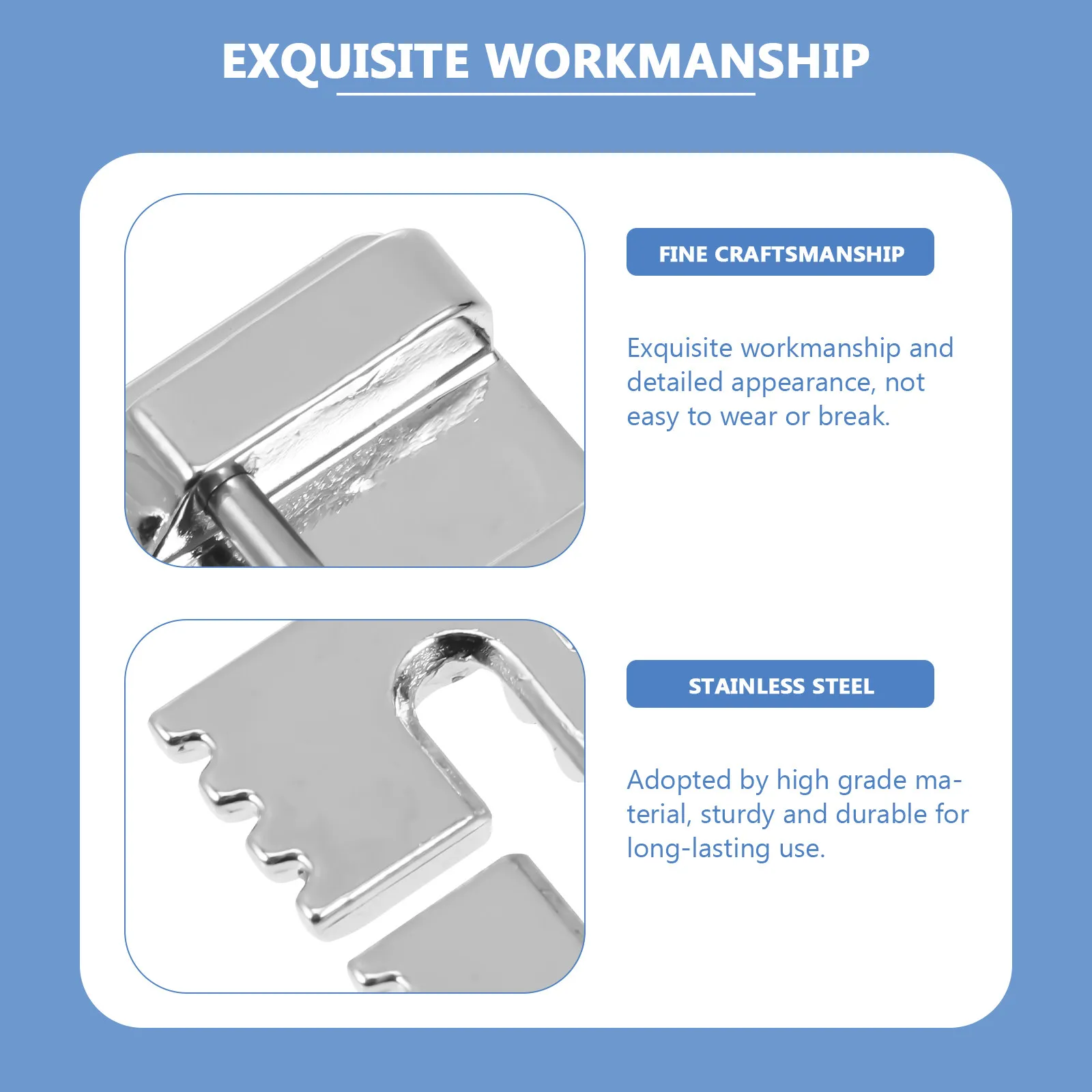 

2Sets Twin Needle for Sewing Machine Pintuck Presser Kit Stainless Steel Double Needles Professional Sewing Machine Accessories