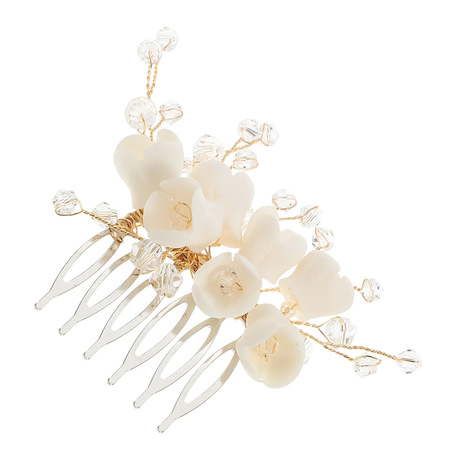 

Resin Flower Comb Bridal Hair Accessories For Women Elegant Wedding Hairpiece Multi-Functional Decorative Hair Comb