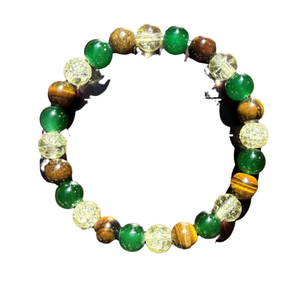 1pc/ Attract Wealth and Prosperity Bracelet Made of Natural Stone with Wooden Beads Handmade Bracelet Men Women Jewelry Fashiona
