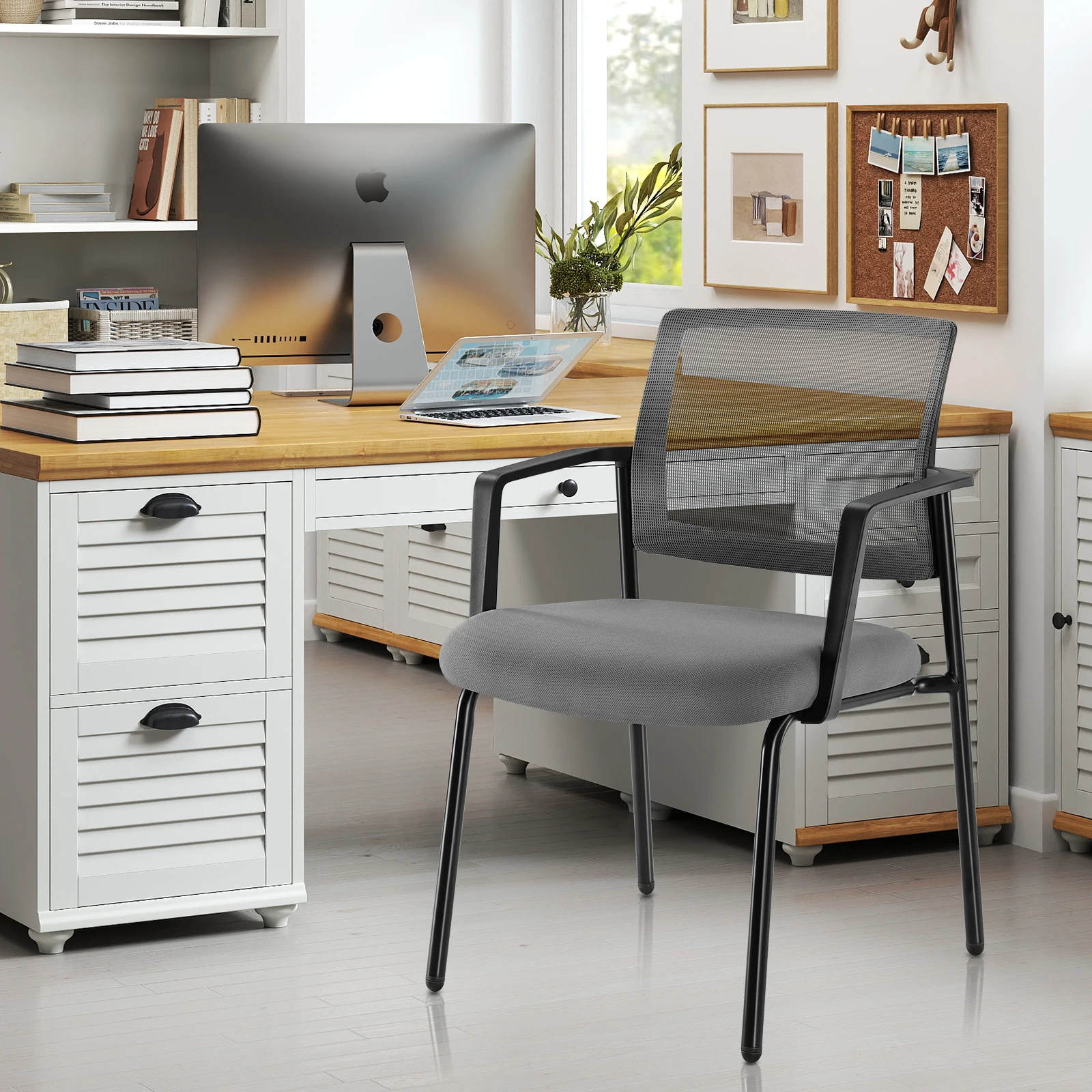 

Офисное кресло MCQ Mesh с эргономичной поясничной поддержкой и мягкой губчатой подушкой, складное, экономит место, для приемных и гостевых комнат