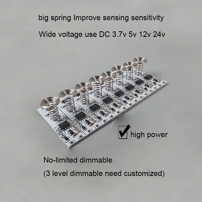 Capacitive Touch Sensor Switch Coil Spring Switch LED Dimmer Control Switch3.7-24V 5A for Smart Home LED Light Strip customized