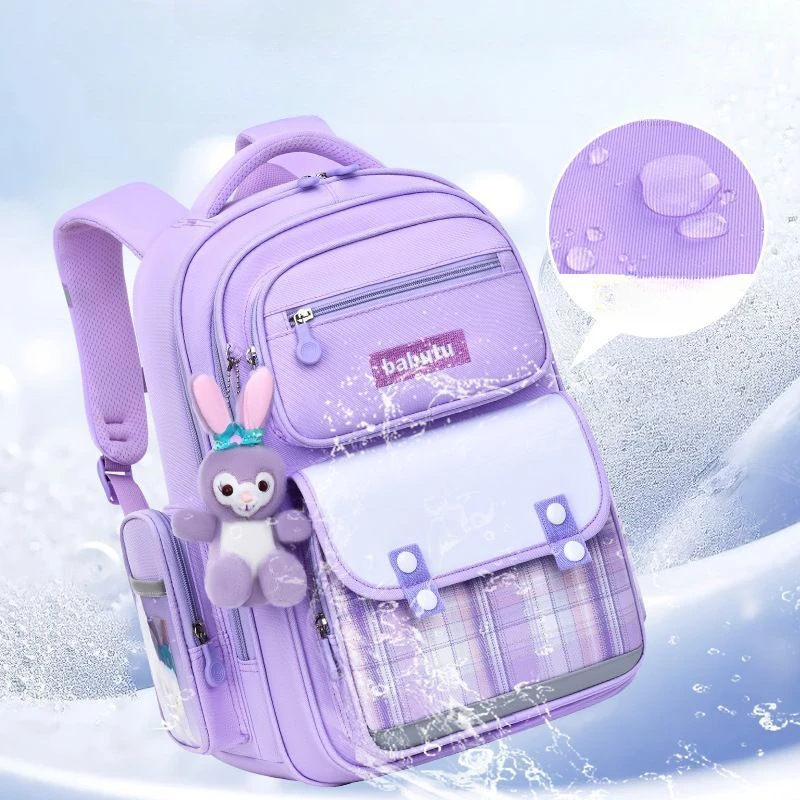 Schoolbag Girl Primary Students  One Fourth Grade Girls Schoolbag Waterproof Load Reduction Large Capacity Children's Back Bag