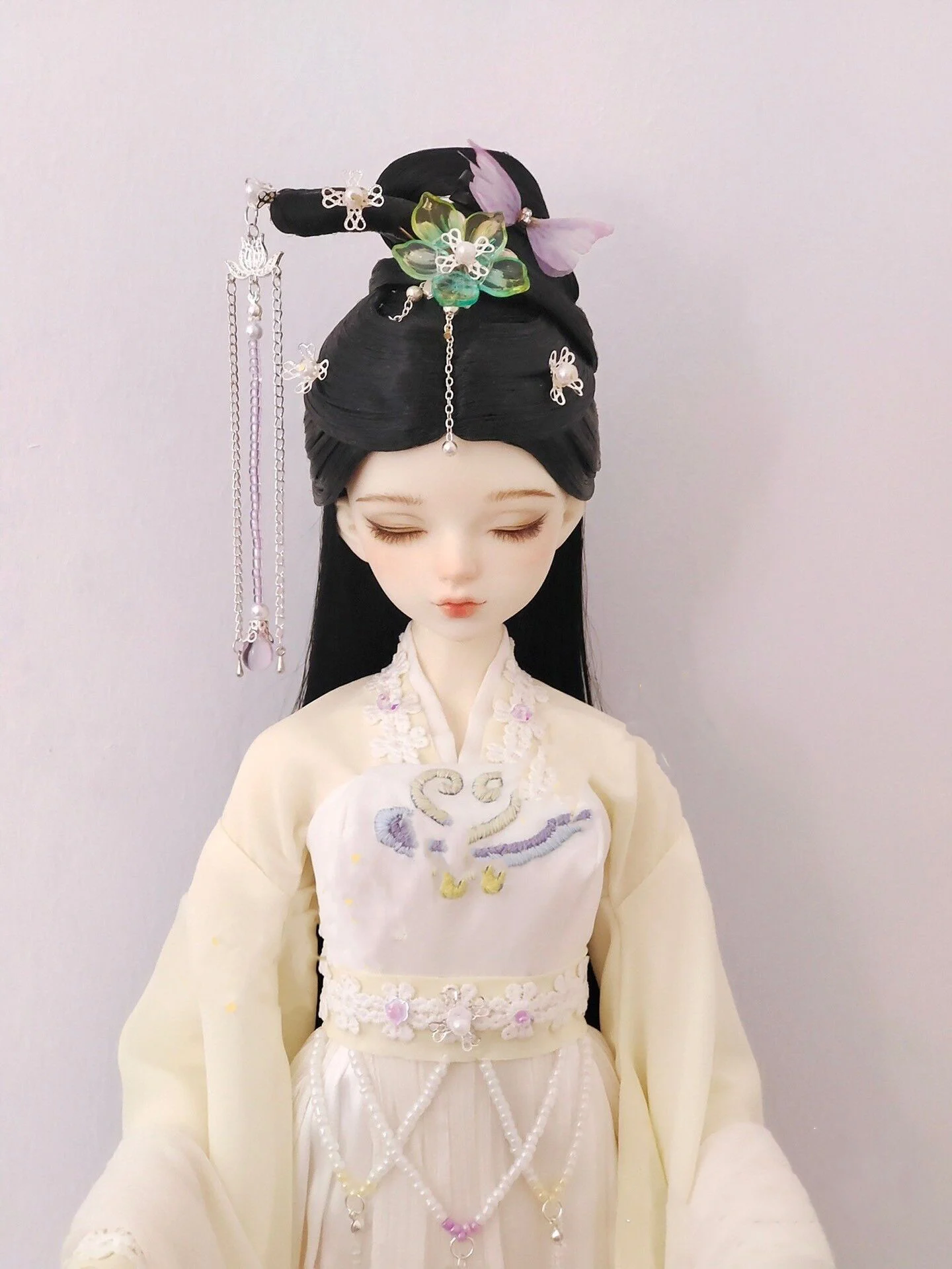 

1/6 1/4 1/3 BJD Wigs Chinese Hanfu Vintage Long Hair Ancient Costume Fairy Wig For SD13 Girl SSDF Uncle Doll Accessories A1529