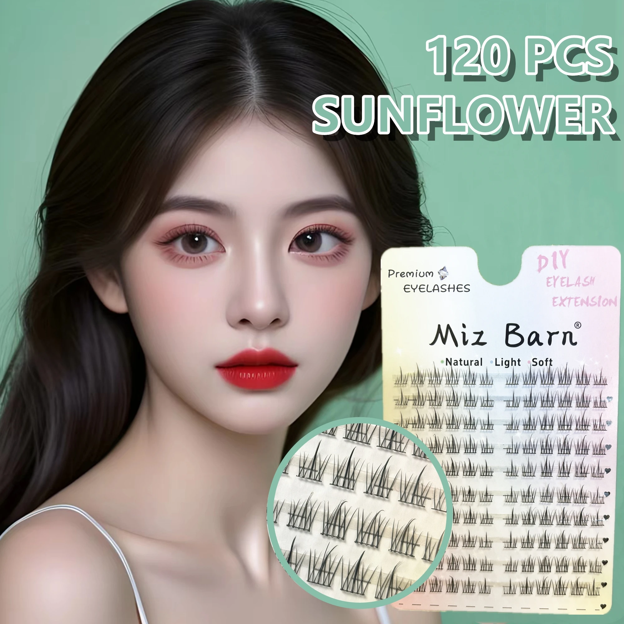 Sunflower Eyeslash Extension 120PCS Personal Eye Lash Professional Makeup Individual Cluster Grafting Sweet False EyeLashes