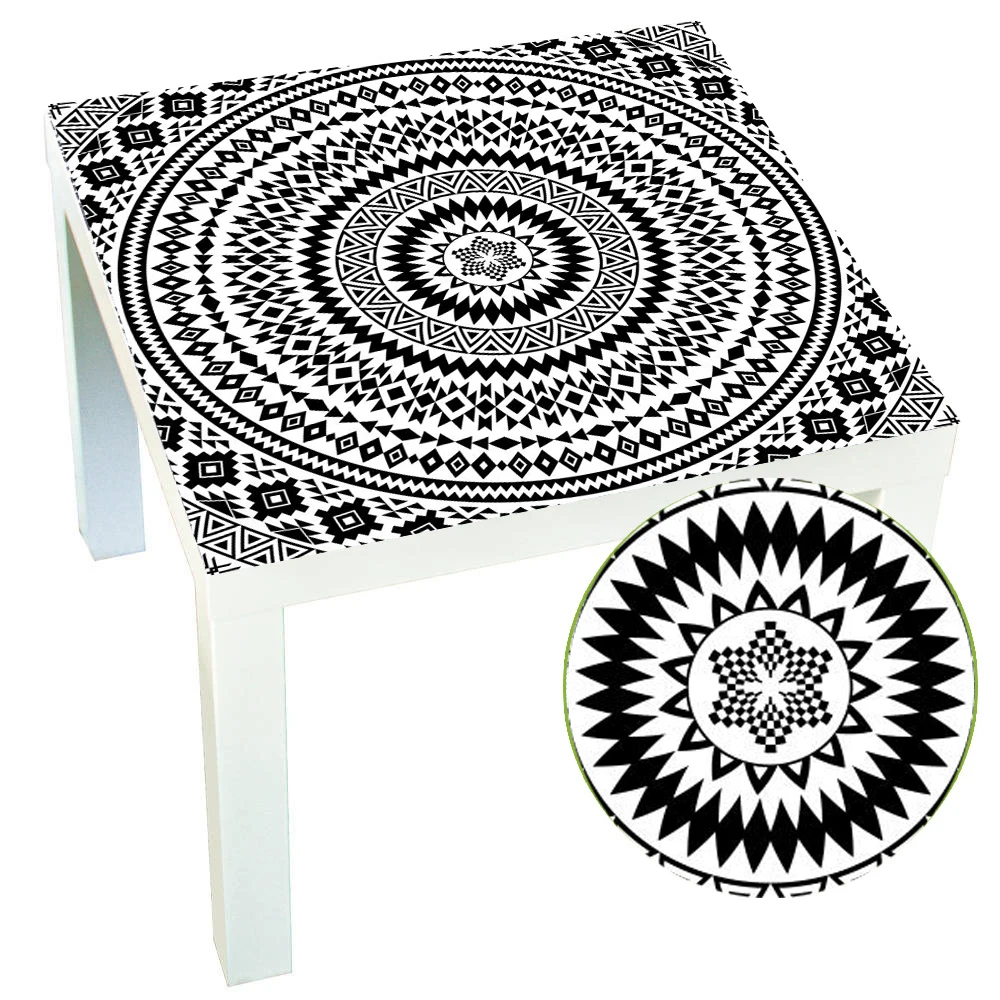 55x55cm Mandala PVC Desktop Sticker For Home Decor Waterproof Self-adhesive Wallpaper Table Renovation Decal Tabletop Cover Film