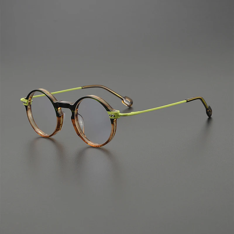 Niche retro literary glasses frame ultra-light titanium fashion small round frame men's and women's optical prescription glasses