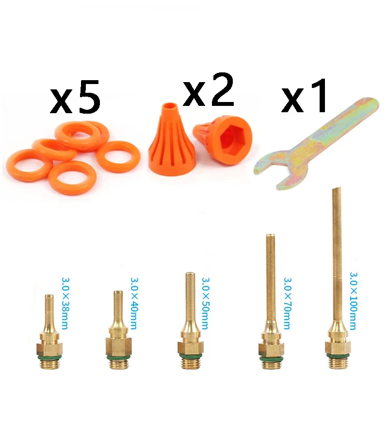 26 Different Sizes Glue Gun Accessories Copper Nozzle Small-bore Long Short Large Diameter Hot melt glue gun accessories