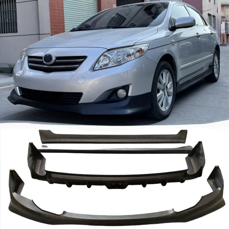 High Quality Corolla 2007-2010 Body Kit Front Rear Bumper Side Skirt Modified Exterior Upgrade Parts