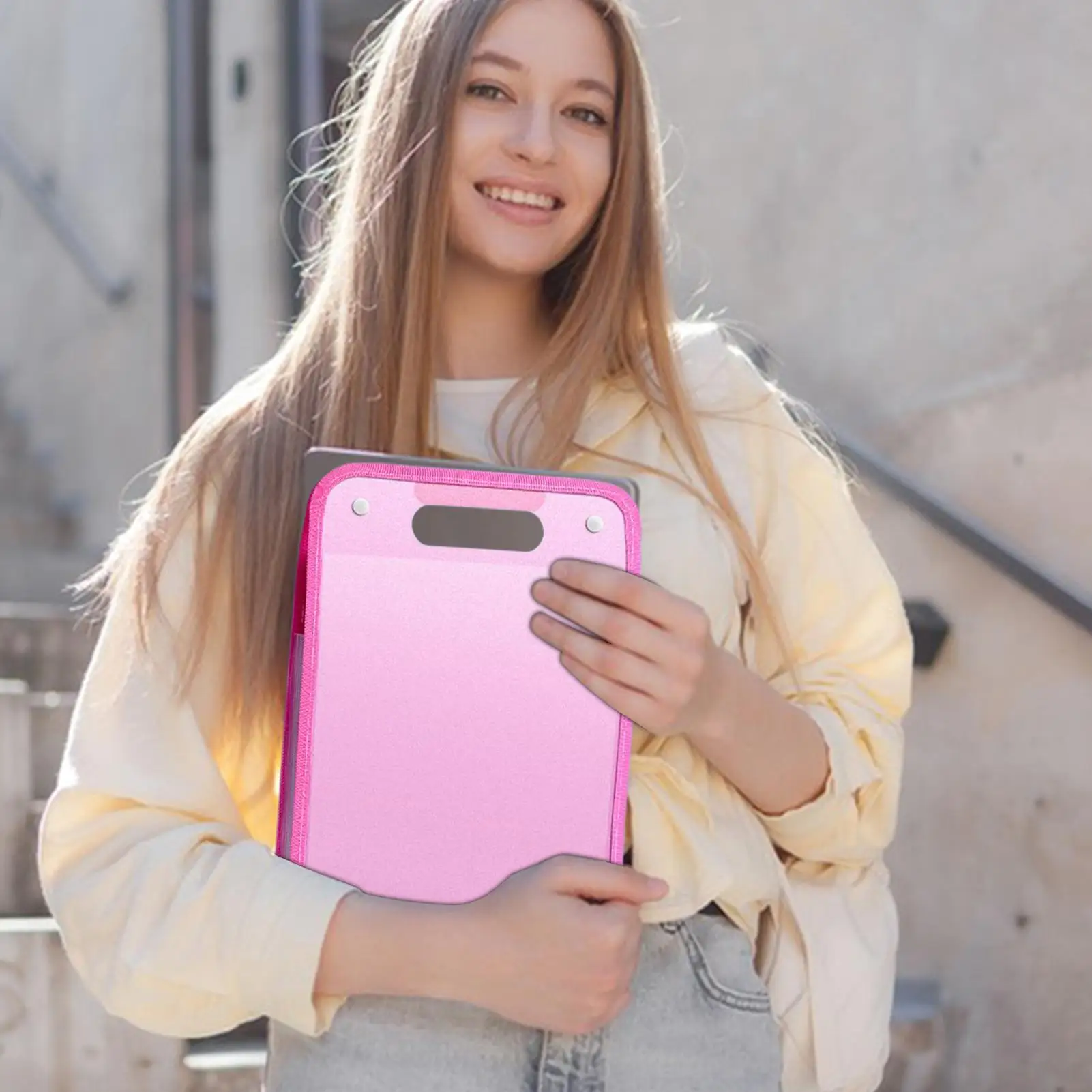 โฟลเดอร์สําหรับเอกสารแฟ้มหีบเพลงOrganizer 13 กระเป๋าแบบพกพาผู้ถือเอกสารกระดาษใบเสร็จรับเงินสําหรับHome School College