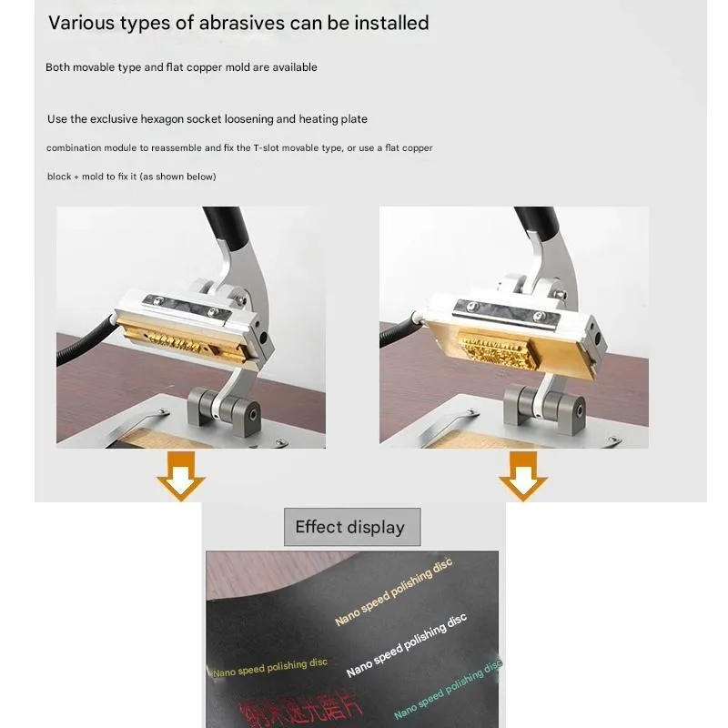 Retro Hot Stamping Machine Temperature Controlled Manual Embossing Machine Logo Labeling Soldering Hot Pressing Branding Iron