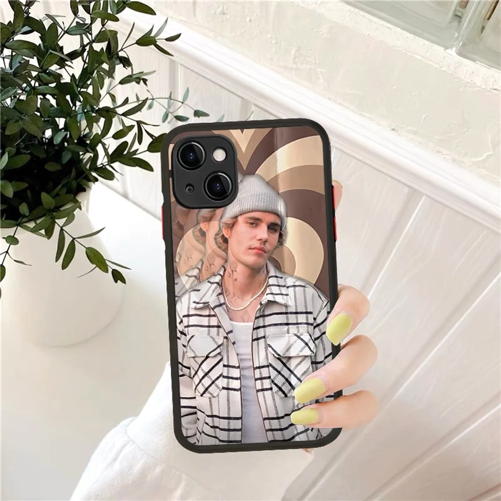 Fashion J-Justin B-Biebers Phone Case for iPhone 14 11 12 13 Mini Pro Max 8 7 Plus X XR XS MAX Translucent Matte Cover