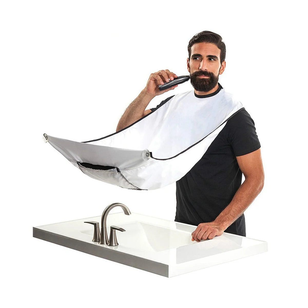 Men Beard Shaving Apron, Facial Shaving Adult Bib Cleaning Barber Cleaning Gift